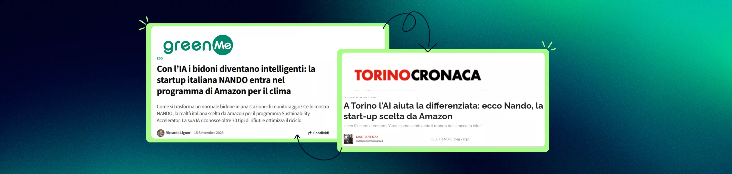 NANDO on Torino Cronaca and GreenMe: AI for Waste Monitoring