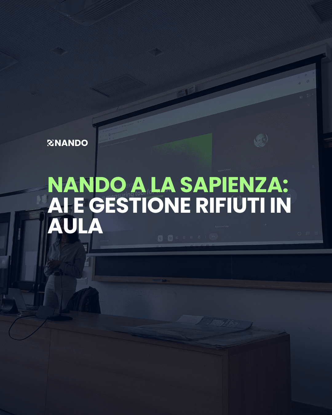 NANDO all'Università de La Sapienza: AI e gestione rifiuti in aula