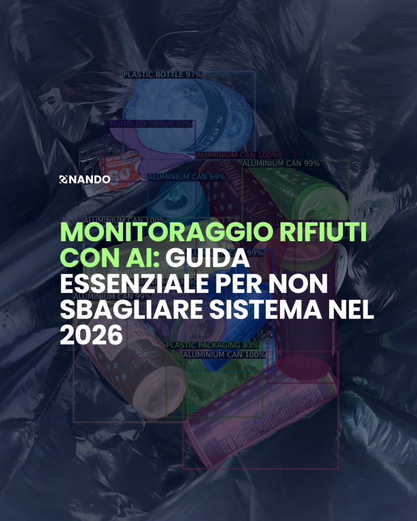 Sistema di monitoraggio rifiuti con AI in ambiente industriale e ufficio